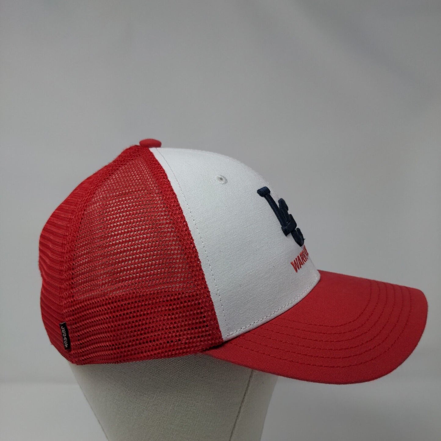 LC Warriors Snapback Trucker Hat Red OSFA Mesh Back Embroidered Legacy