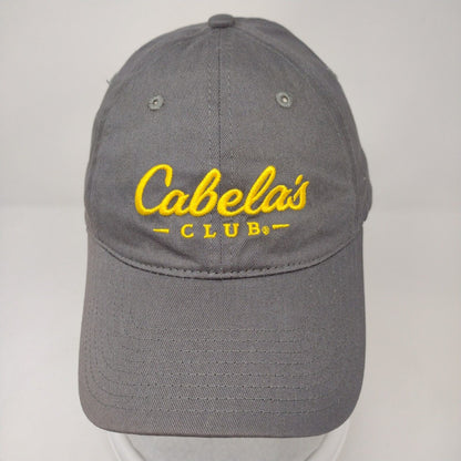 Cabela's Club Slideback Hat Gray OSFA Embroidered Adjustable 6 Panel