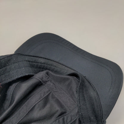 PUMA Strapback 5 Panel Hat Black One Size Adjustable Solid Vent Holes