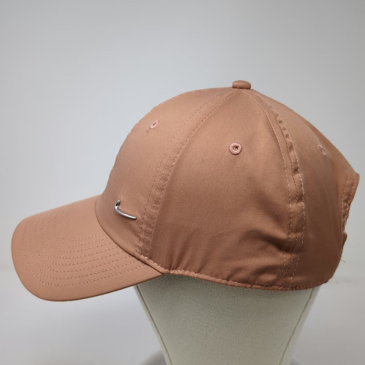 Nike Baseball Cap Brown OSFM Metal Swoosh Heritage86 Adjustable Slideback Hat