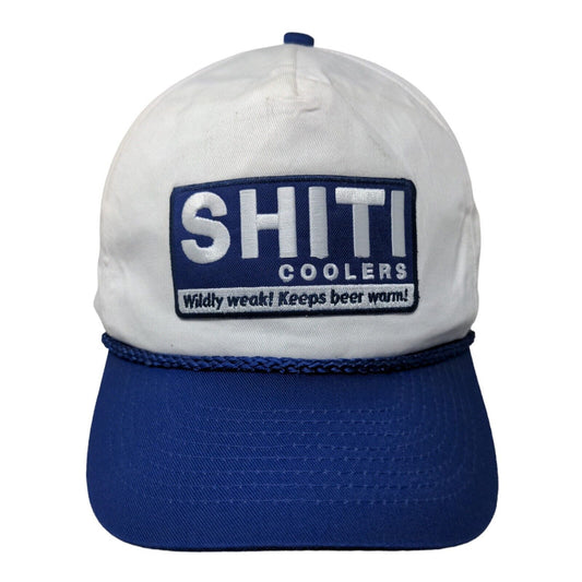 Cobra Men's Snapback Trucker Hat Blue White OSFA Embroidered SHITI Coolers Funny