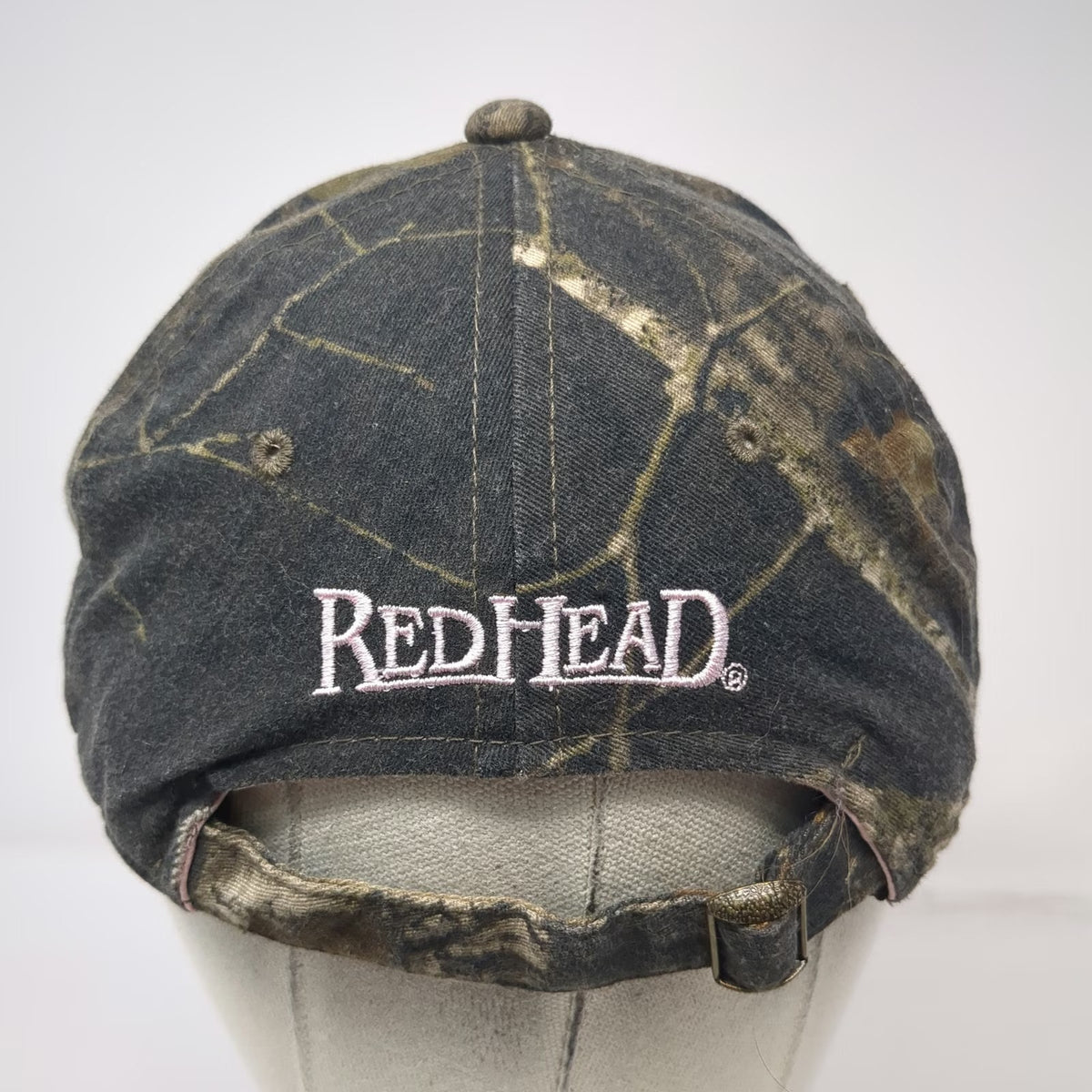 RedHead Baseball Cap One Size Green Camo Pink Distressed Outdoor Hunting Hat