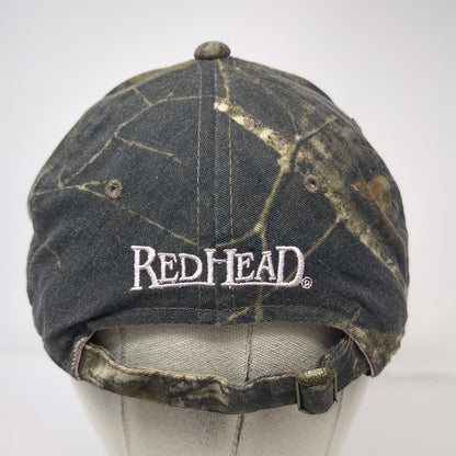 RedHead Baseball Cap One Size Green Camo Pink Distressed Outdoor Hunting Hat