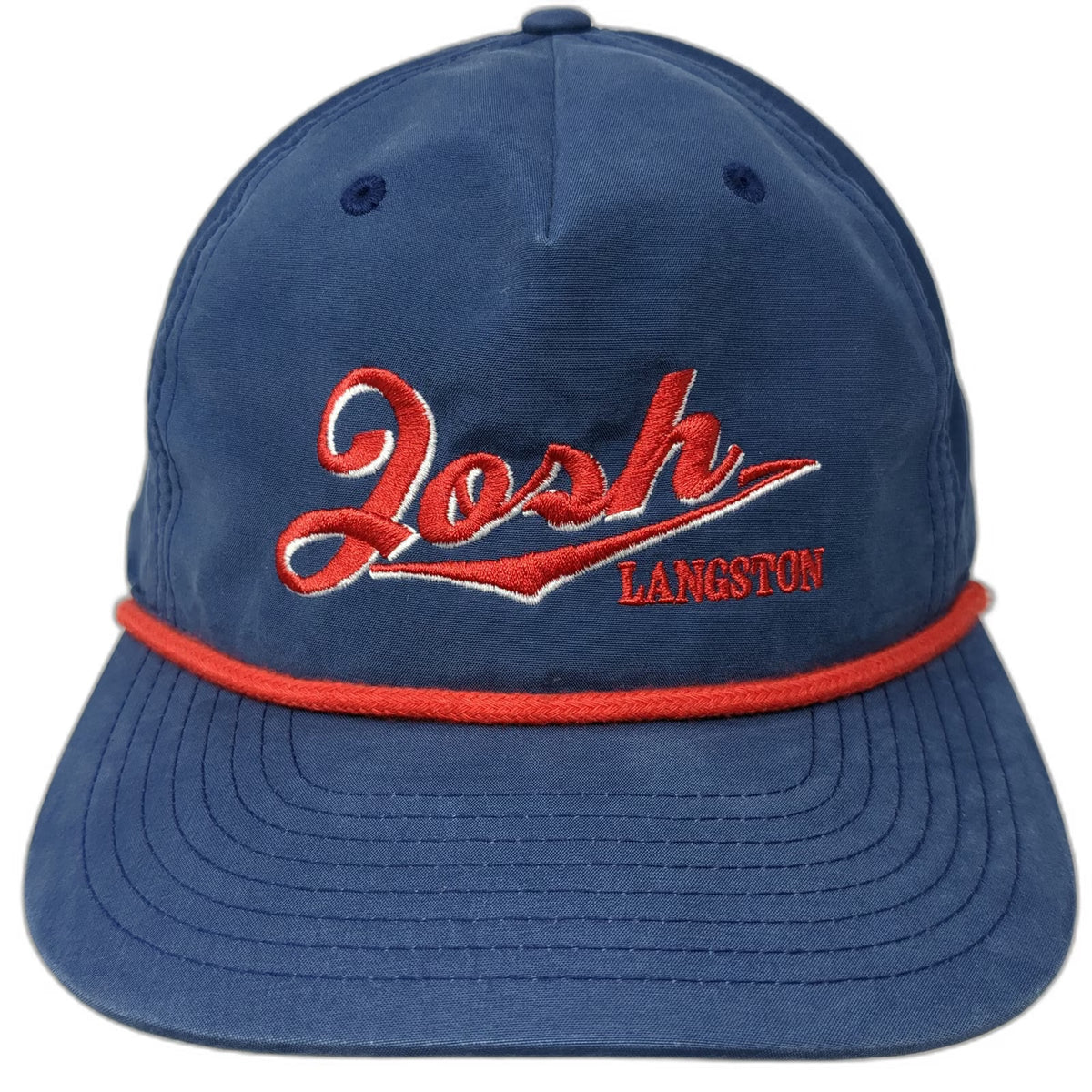Richardson 5 Panel Blue One Size Rope Snapback Josh Langston Embroidered Hat