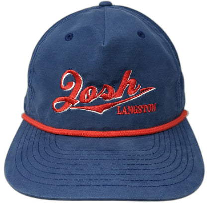 Richardson 5 Panel Blue One Size Rope Snapback Josh Langston Embroidered Hat
