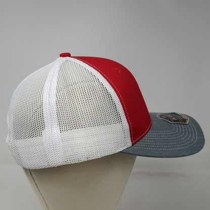 Outdoor Cap Trucker Hat Red White Gray One Size Mesh Snapback Firefighter Pierce