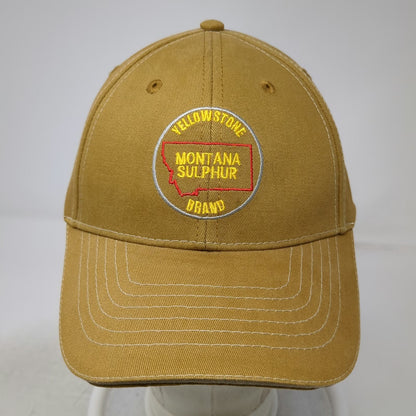 Montana Sulphur Yellowstone Brand Baseball Cap Brown One Size Strapback Hat