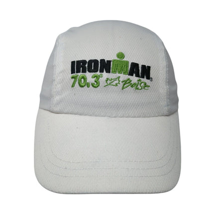 IRONMAN 70.3 Boise Strapback Hat White One Size Embroidered Headsweats