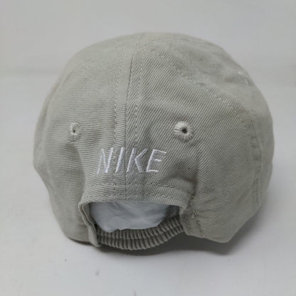 Nike Baby Stretchy Hat Gray Size 12 Months Embroidered Swoosh Logo Vintage