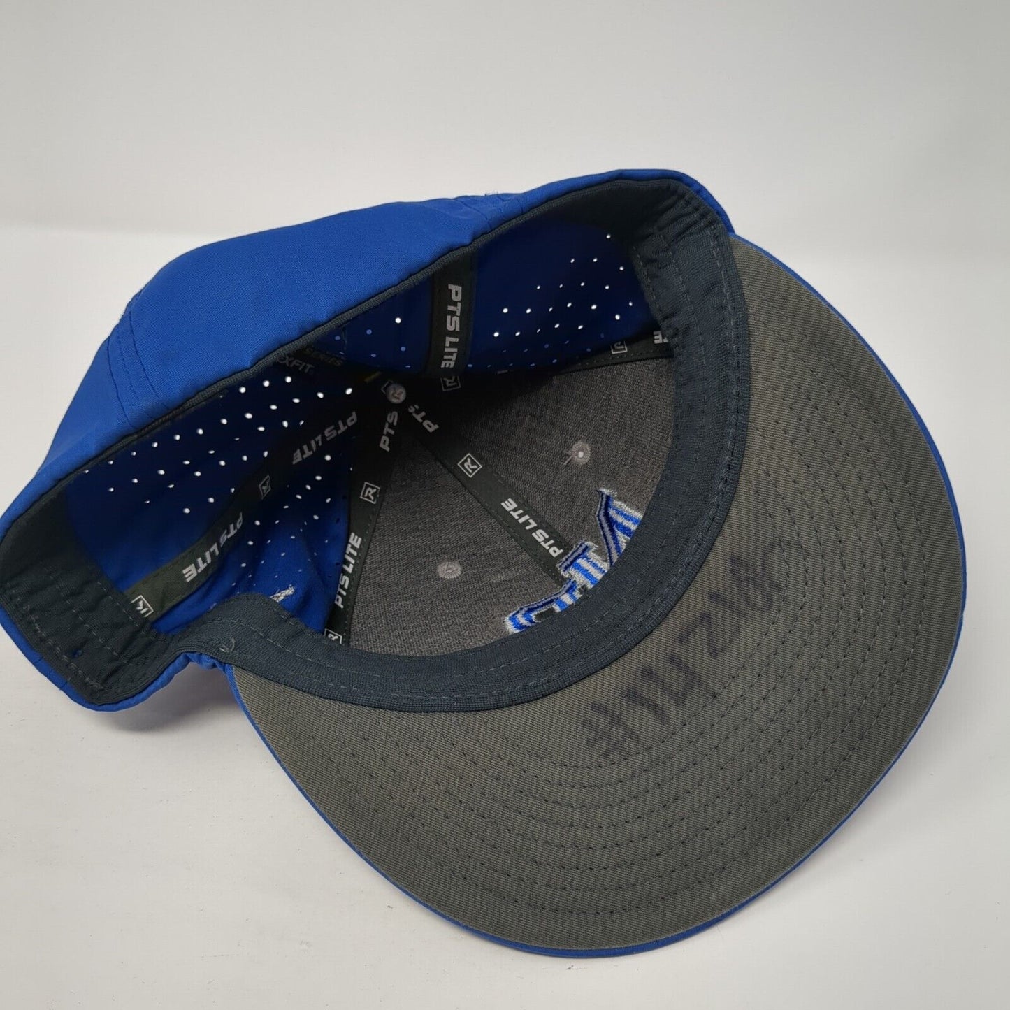 NB Fitted Hat Multi S-M Embroidered Colorblock Laser Cut Richardson
