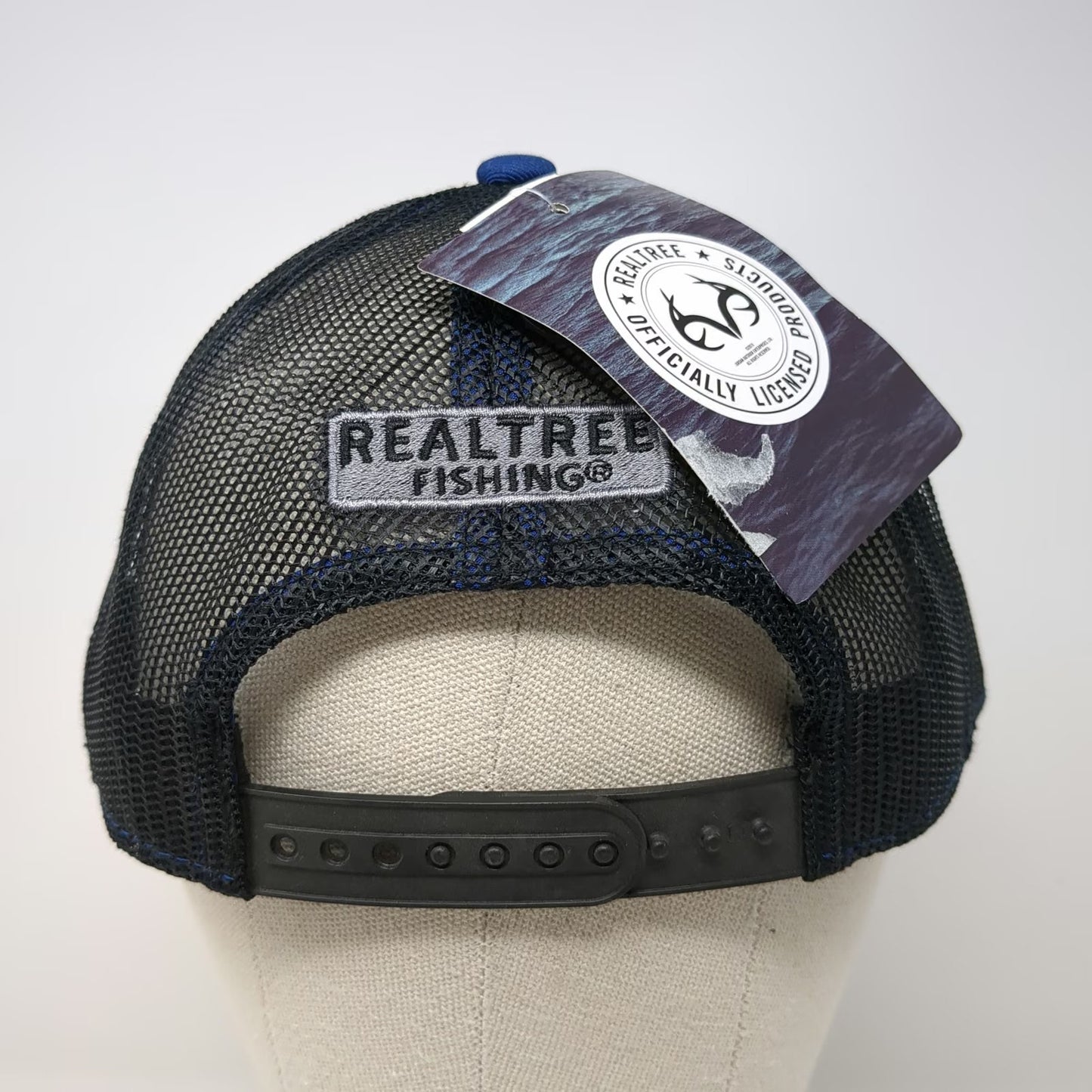 Outdoor Cap Realtree Fishing Trucker Hat Blue One Size Mesh Back Snapback