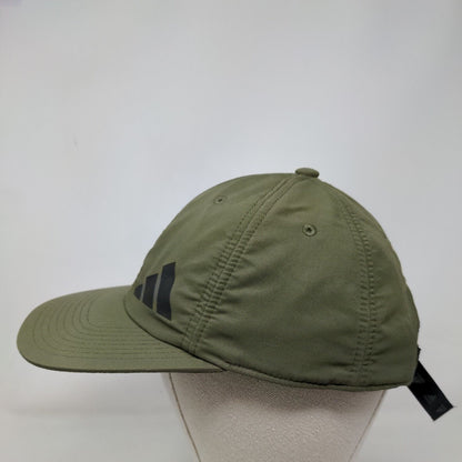 Adidas Slideback Hat Green One Size Adjustable Embroidered Aero Ready 6 Panel