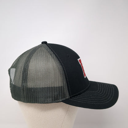 B Snapback Trucker Hat Black One Size Adjustable Embroidered Mesh Back NV Caps