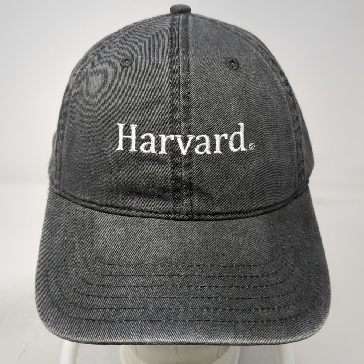 Quality Graphics Harvard Gray White One Size Baseball Cap Hat Slideback Twill