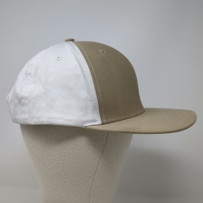 Richardson Snapback Hat Beige White OSFM Simplot TriCal Forage Logo Embroidered