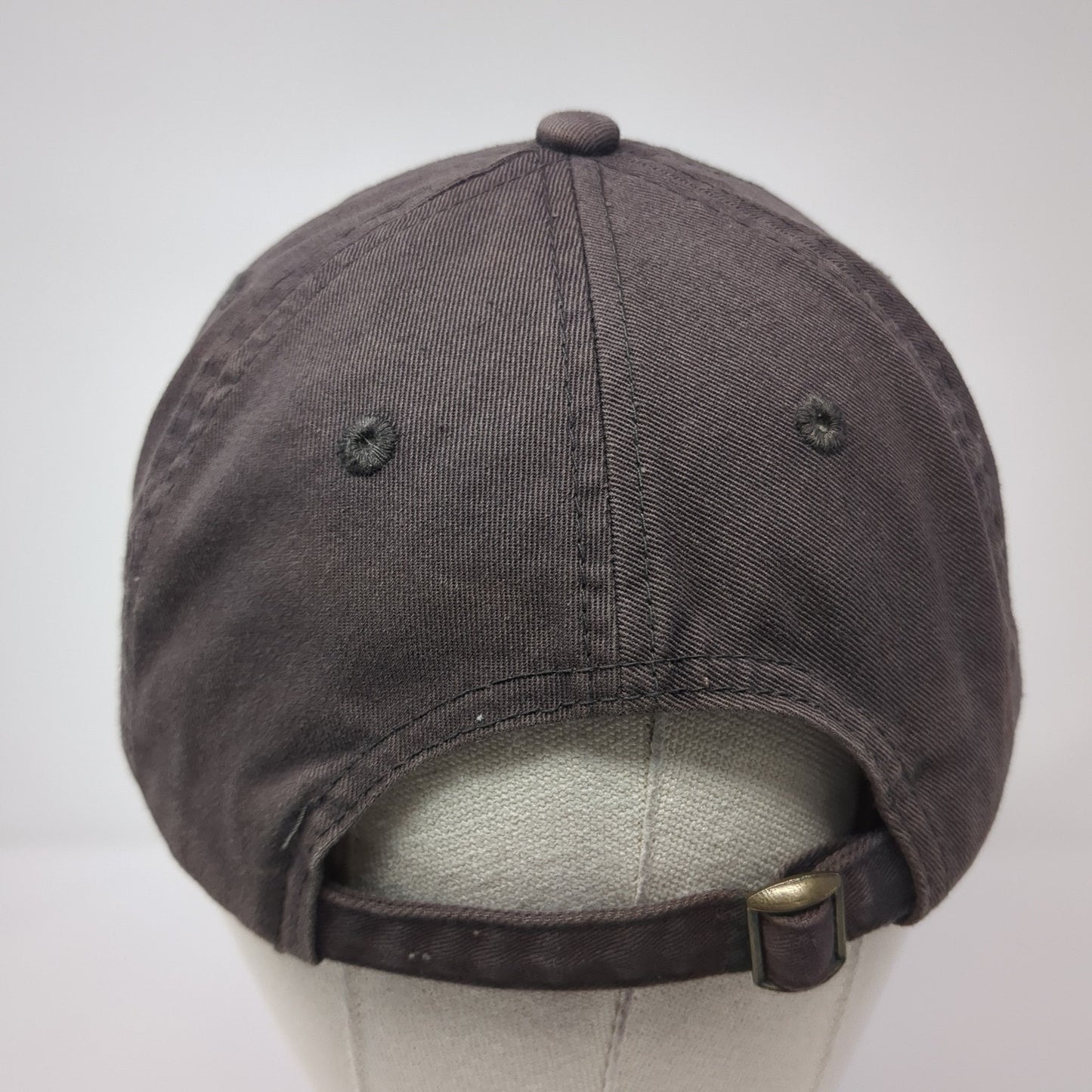 JV Horseshoe Slideback Hat Gray One Size Adjustable Solid 6 Panel