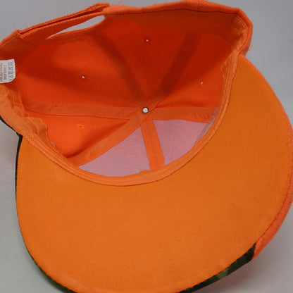 Orange Baseball Cap OSFM Hunter Deer Rifle Camo Strapback Hunting Outdoors Hat