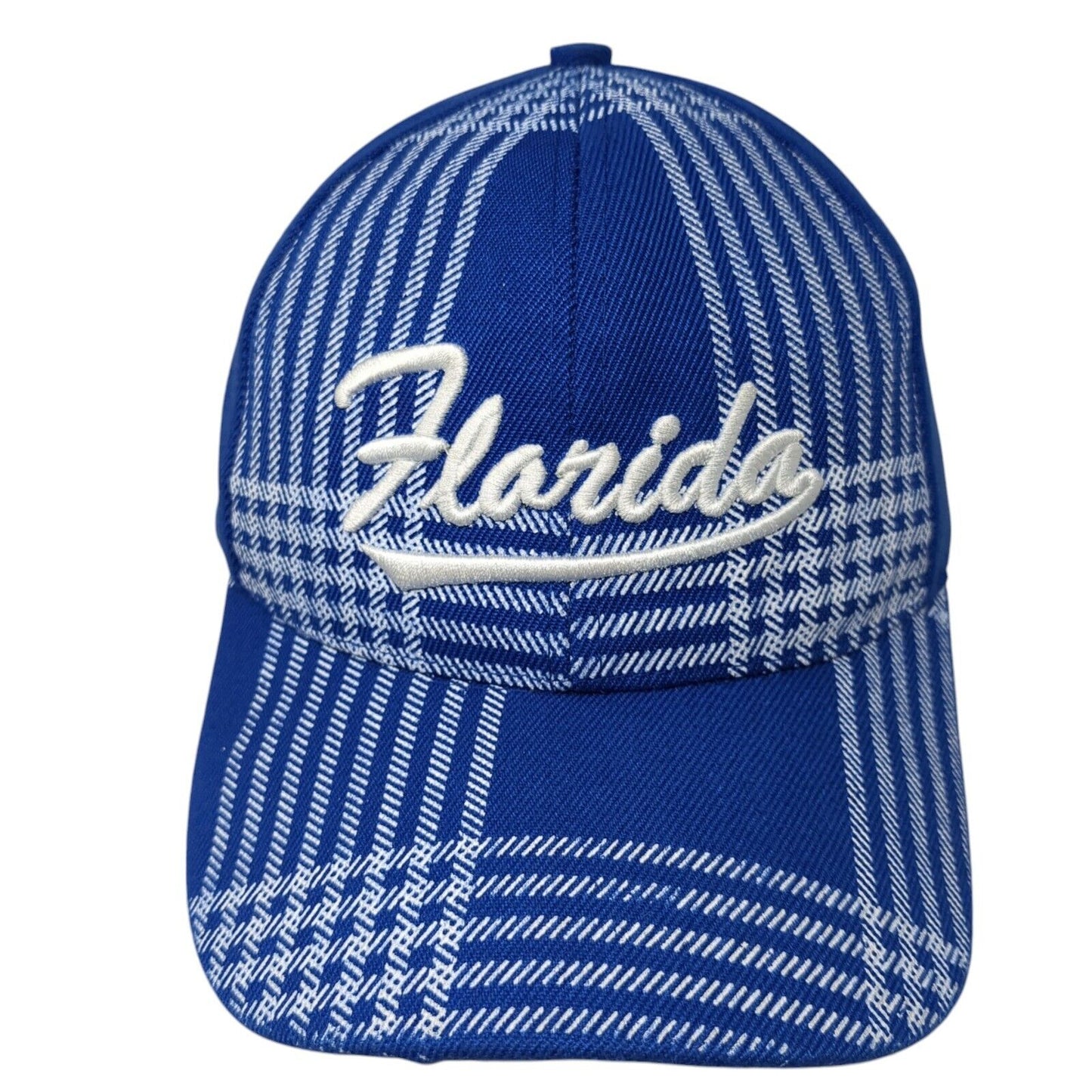 Florida Strapback Hat Blue One Size Adjustable Embroidered Patriotic 6 Panel