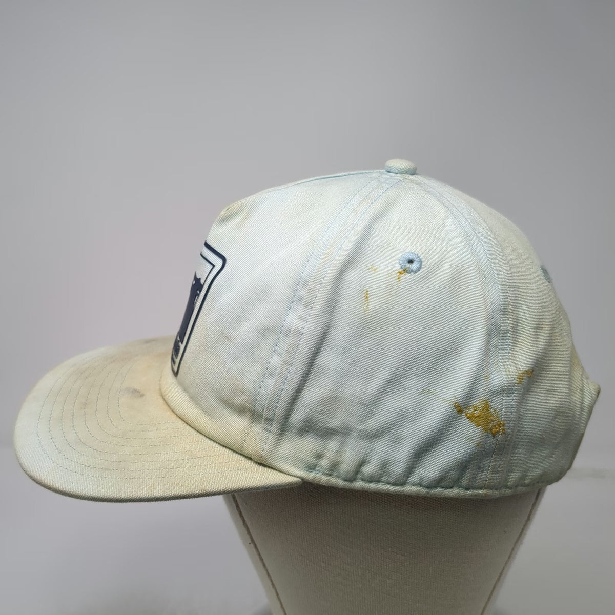 Patagonia 5 Panel Blue Hat One Size Snapback Mountain Logo Patch Recycled Brim