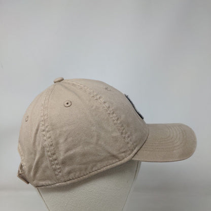 Baseball Patch Strapback Hat Tan Medium-Large Adjustable Life Is Good