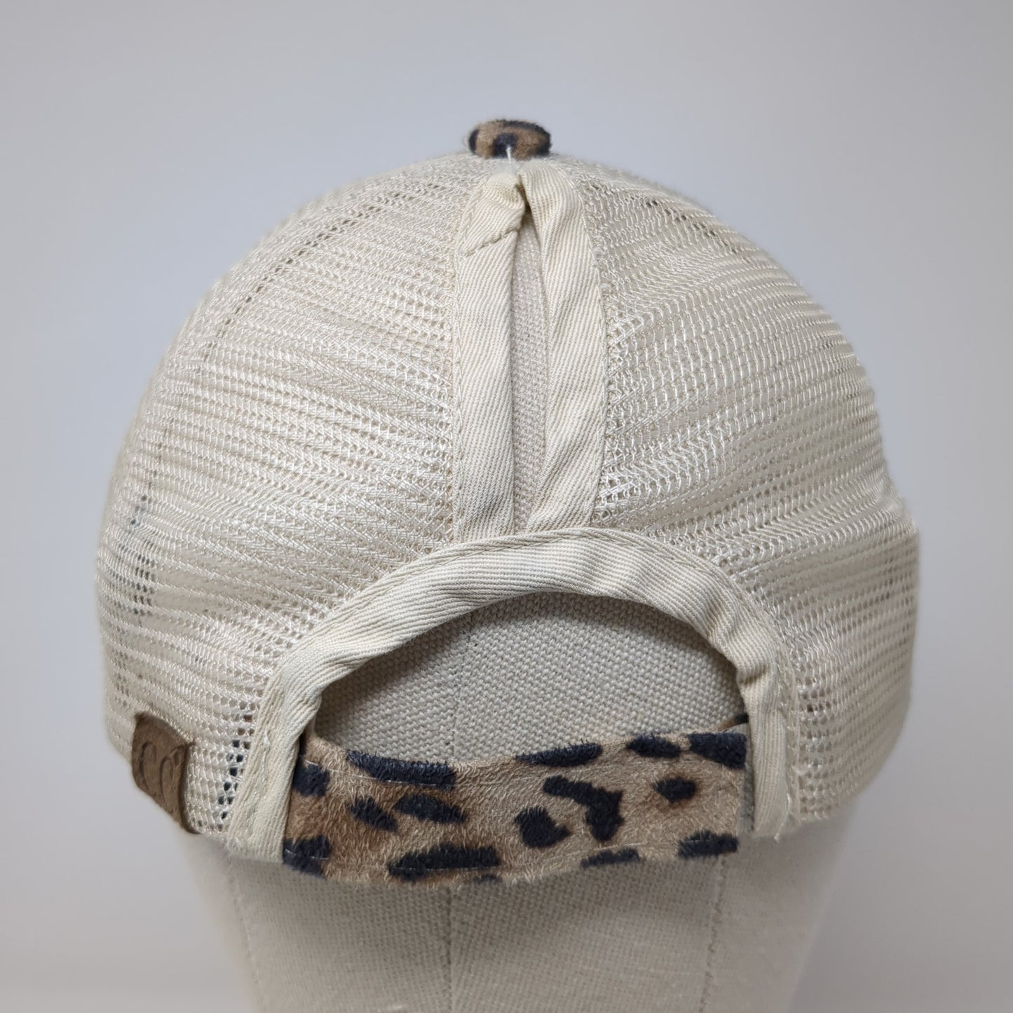 C.C Exclusives Trucker Hat Multi One Size Ponytail Leopard Animal Print