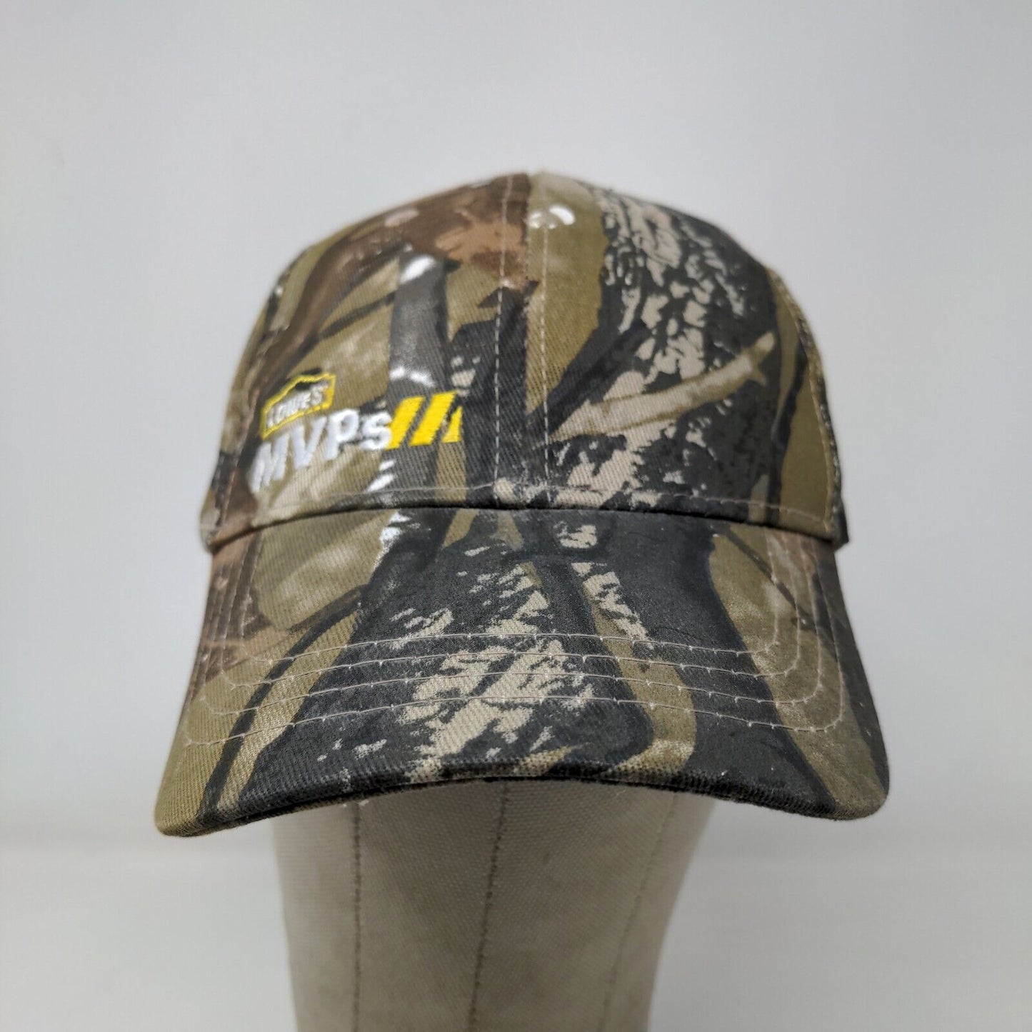 Lowe's Men's Strapback Camo Hat MVPs Embroidered Logo Adjustable