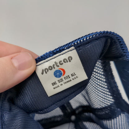 The Chicago Connection The Better Pizza Trucker Hat Blue OSFA Corduroy Mesh Back