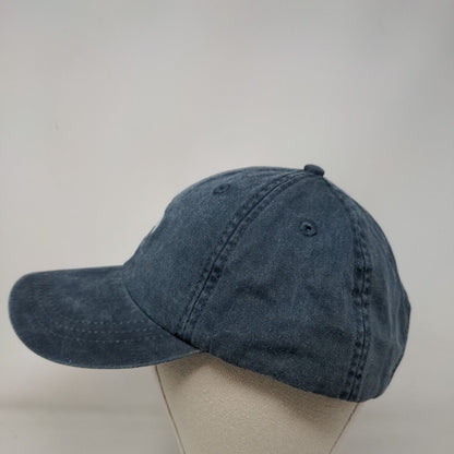 Texas State Map Slideback Hat Blue One Size Embroidered Leather Strap