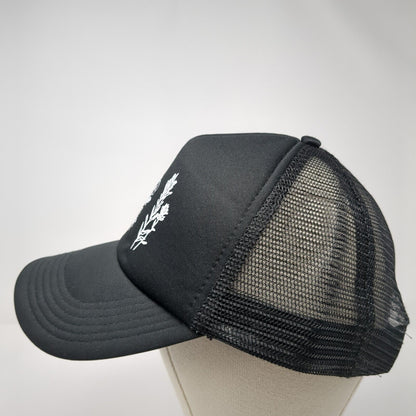 Wildflower Snapback Trucker Hat Black One Size Adjustable 6 Panel Mesh Back