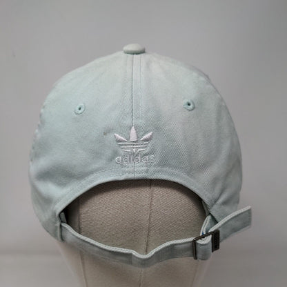 Adidas Slideback Hat Greenish-Blue One Size Adjustable Embroidered Trefoil