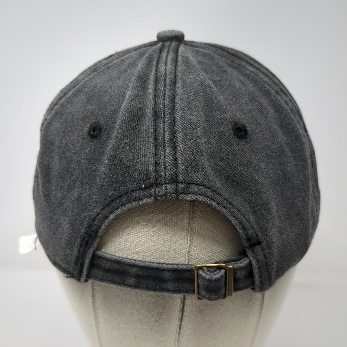 Lucky 7 Mania Jeans Baseball Cap Gray OSFM Washed Slideback MJ Logo Patch Hat