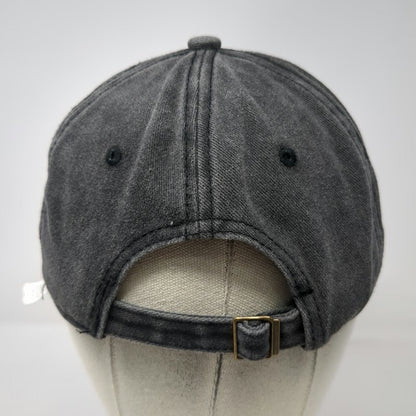 Lucky 7 Mania Jeans Baseball Cap Gray OSFM Washed Slideback MJ Logo Patch Hat