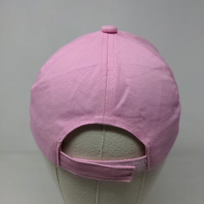 Unbranded Women's Strapback Hat Pink Size OS Shiny LOVE Logo 100% Cotton