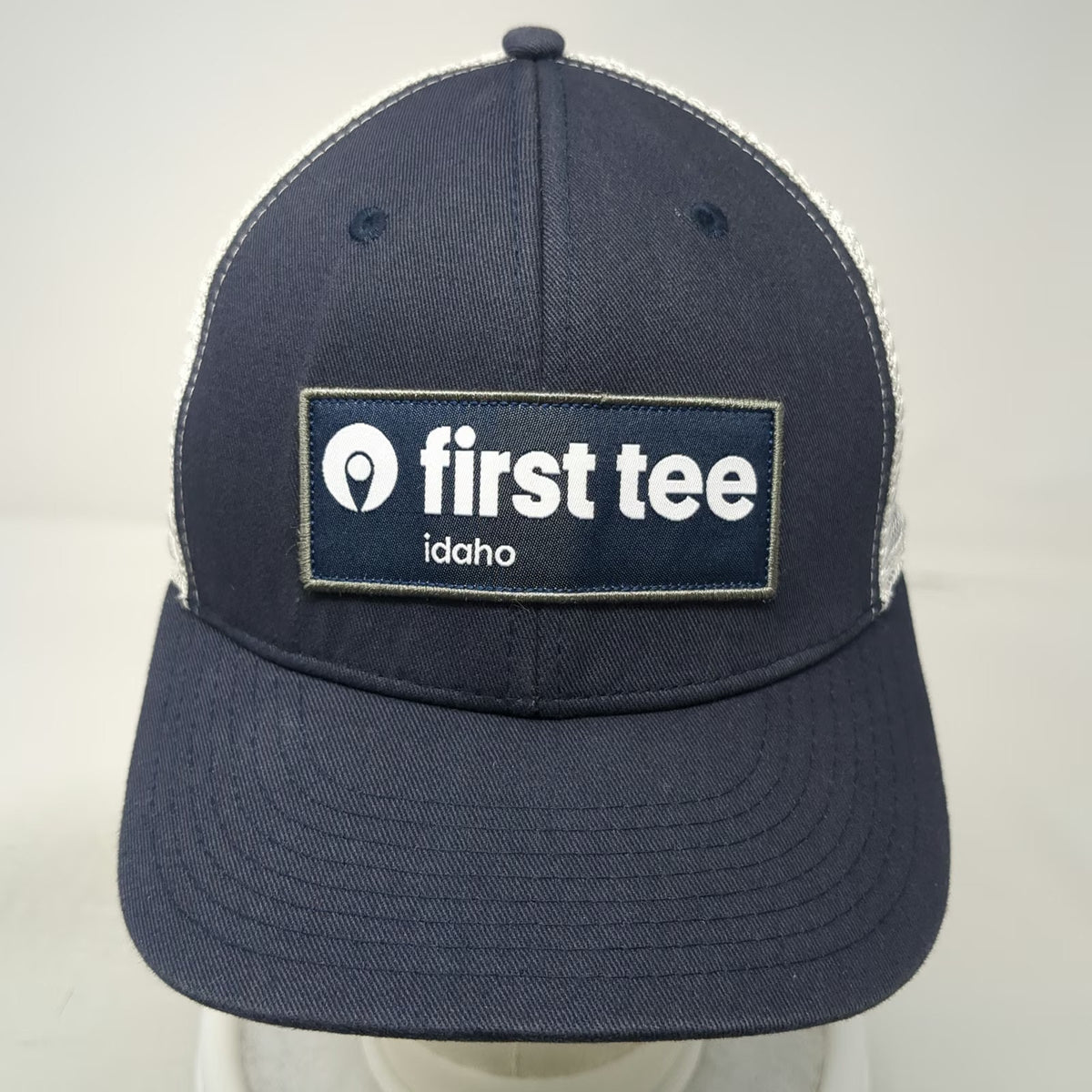 Pukka Trucker Hat Blue One Size First Tee Idaho Golf Patch Snapback Mesh Back