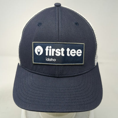 Pukka Trucker Hat Blue One Size First Tee Idaho Golf Patch Snapback Mesh Back