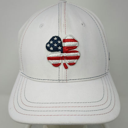 Black Clover Baseball Cap White XL Fitted Memory Fit Live Lucky Valley Rowdies