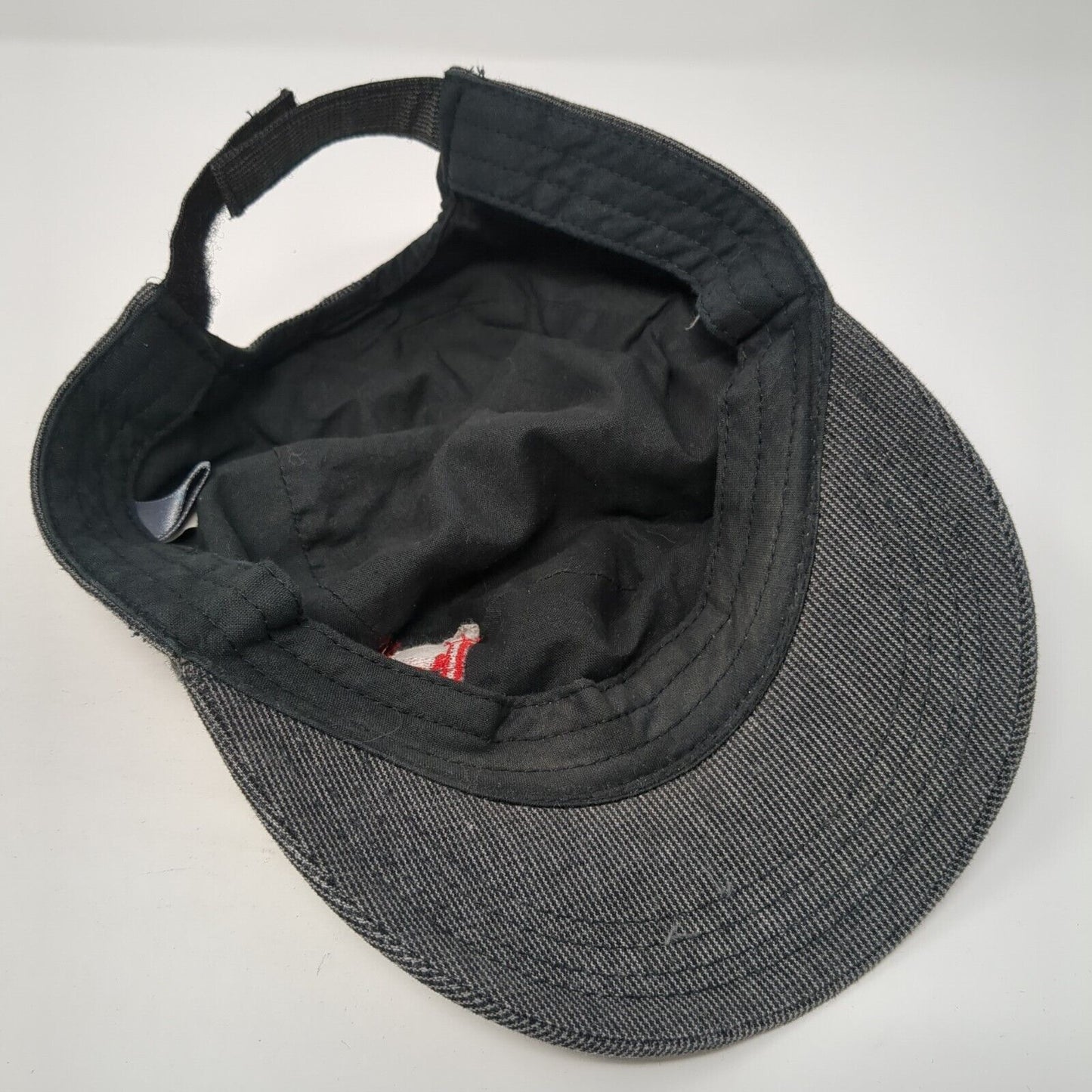 District Strapback Cadet Army Cap Hat Gray One Size Embroidered Logo