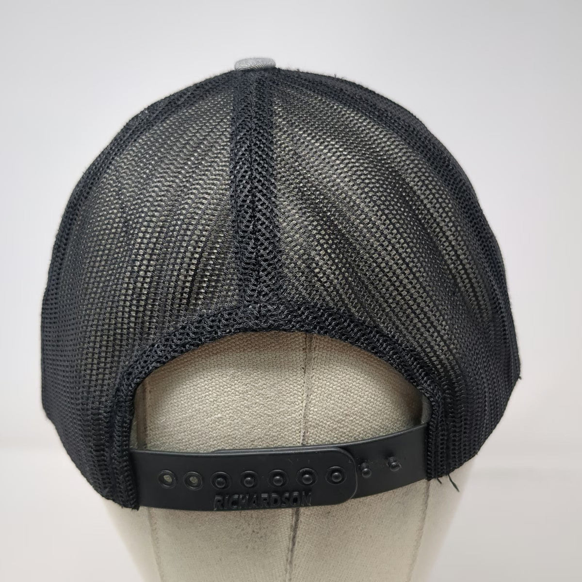 Richardson Trucker Hat Gray Black One Size Bulls Head Public House Snapback