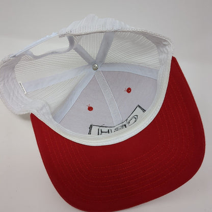 CBH Snapback Mesh Back Trucker Hat Red One Size Colorblock Richardson
