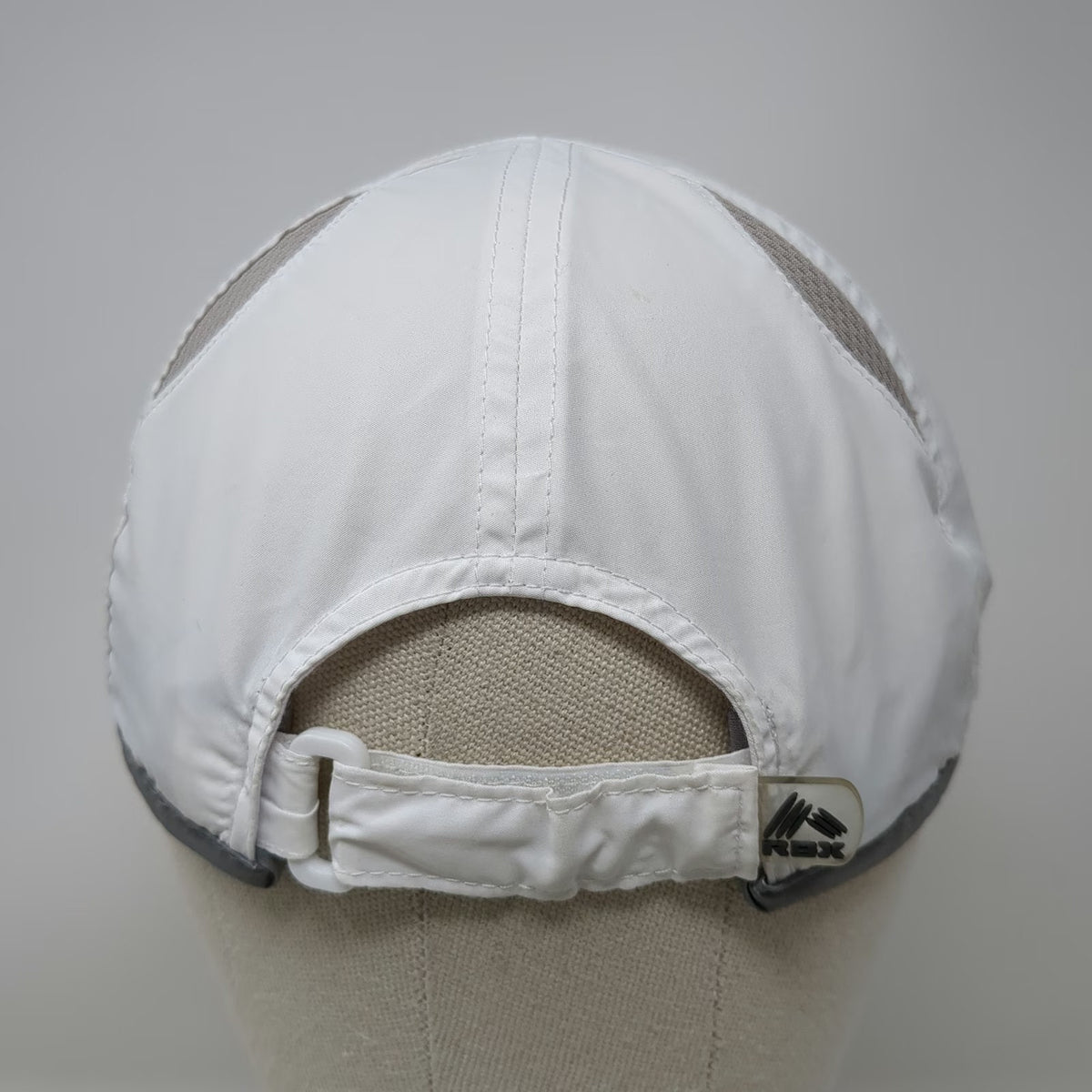 RBX Baseball Cap White Gray One Size Performance Mesh Vents Adjustable Hat