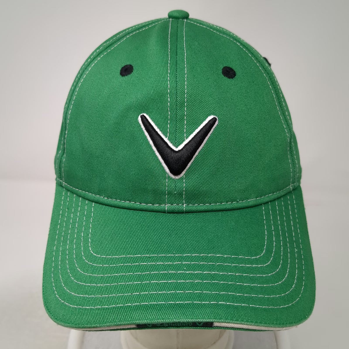 Callaway Baseball Cap Green One Size Strapback Chevron Logo Golf Sport Hat