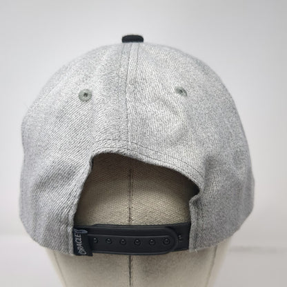 Oracle Lighting Snapback Hat Gray Black One Size Flat Brim Logo Patch Two Tone