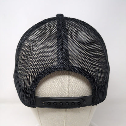 Heartbeat Wave Snapback Mesh Back Trucker Hat Black OSFM Embroidered Otto