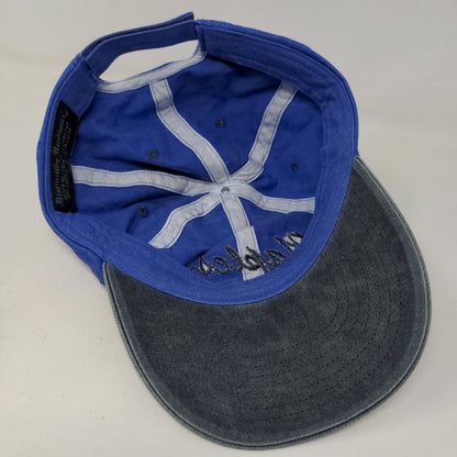 Distinctive Headwear Men's Strapback Hat Blue Embroidered Naples Florida Logo