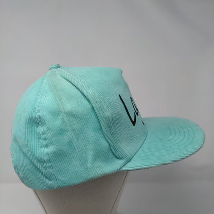 Lagoon Snapback Hat Greenish-Blue OSFA Adjustable Corduroy Triangle