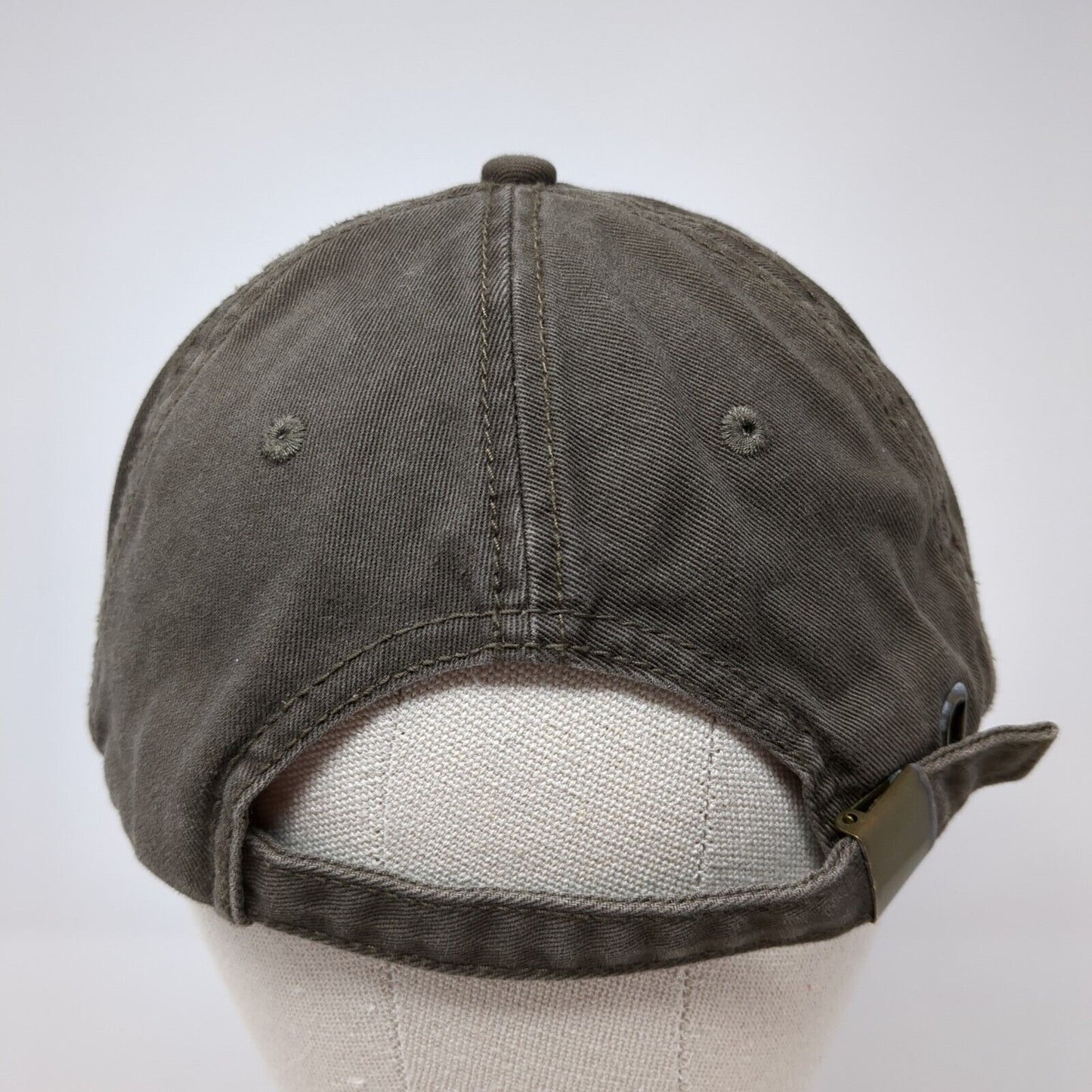 Unbranded Slideback Hat Brown One Size Adjustable Vented Holes 6 Panel Blank