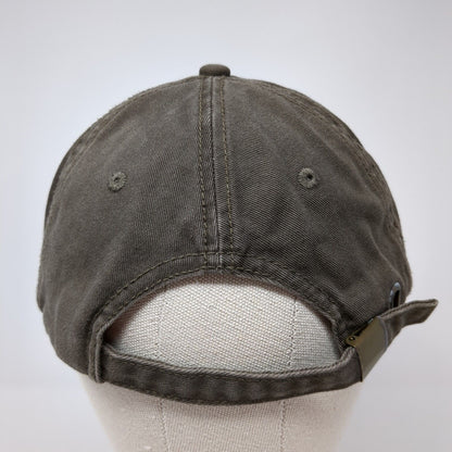Unbranded Slideback Hat Brown One Size Adjustable Vented Holes 6 Panel Blank