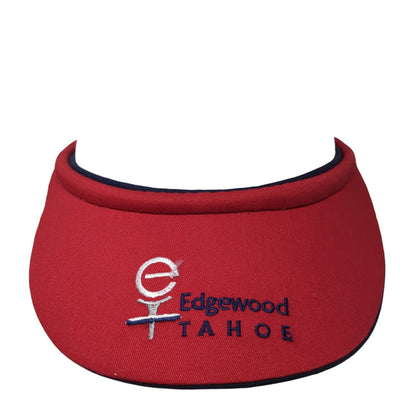 Edgewood Tahoe Clip On Sun Visor Hat Red One Size Embroidered Outdoor
