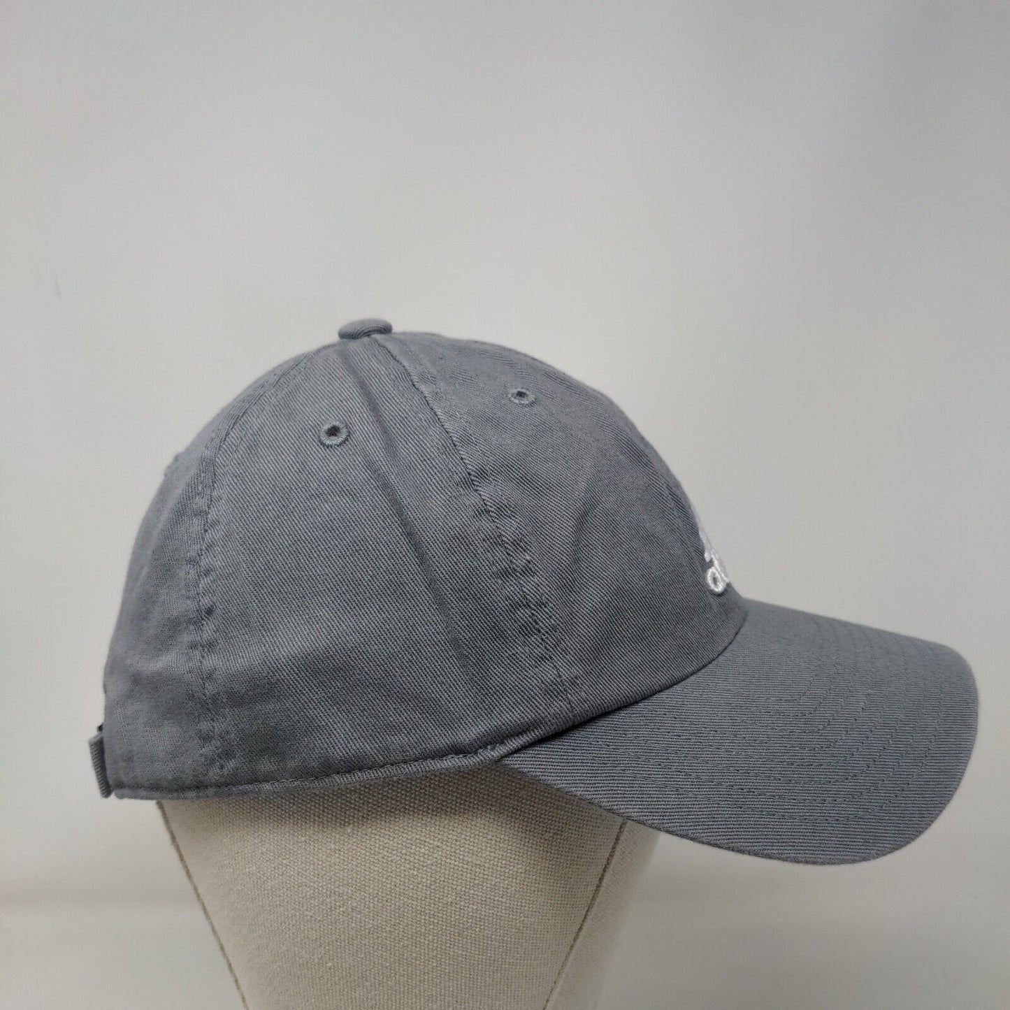 Adidas Slideback Hat Gray One Size Adjustable Embroidered Aero Ready 6 Panel