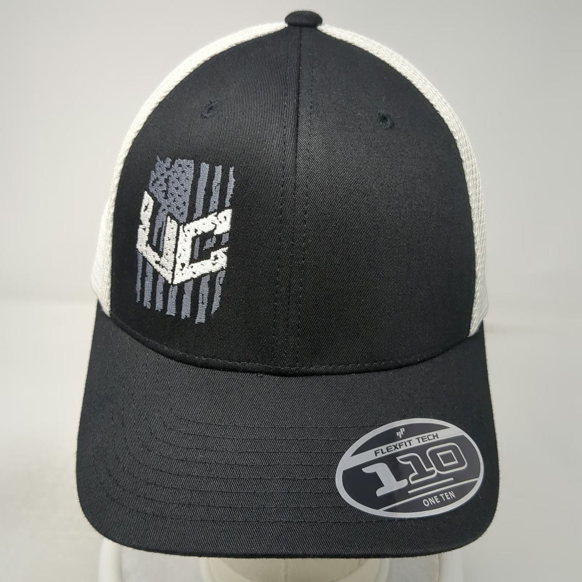Port Authority Trucker Hat Black One Size Northwest Safety UC Flag Mesh Snapback